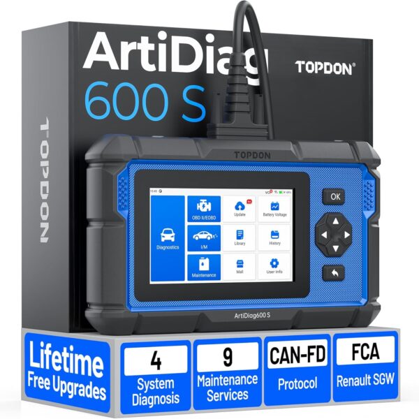 TOPDON ArtiDiag600S OBD2 Scanner with Lifetime Free Updates
